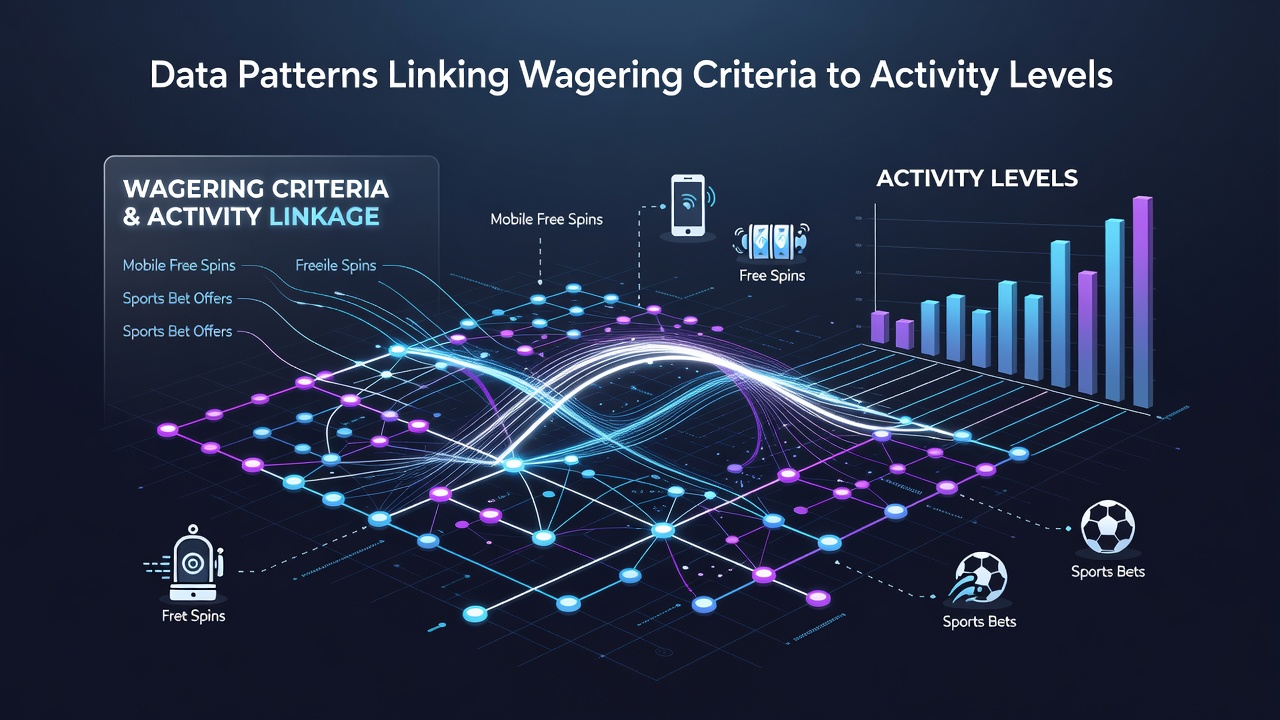 Analytics graphs displaying correlations between wagering requirements and user activity levels in sports betting and free spin mobile offers