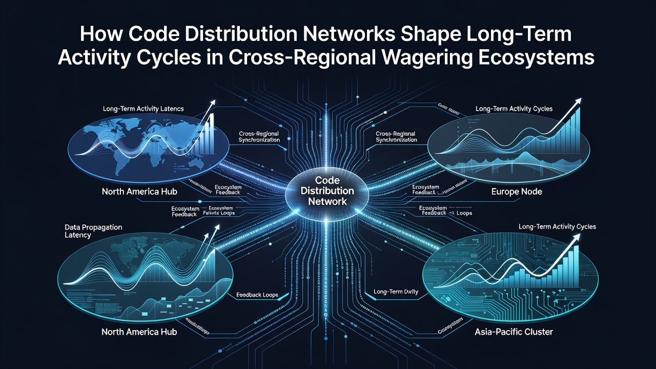 Graph illustrating activity cycle fluctuations linked to code distribution timing across regions