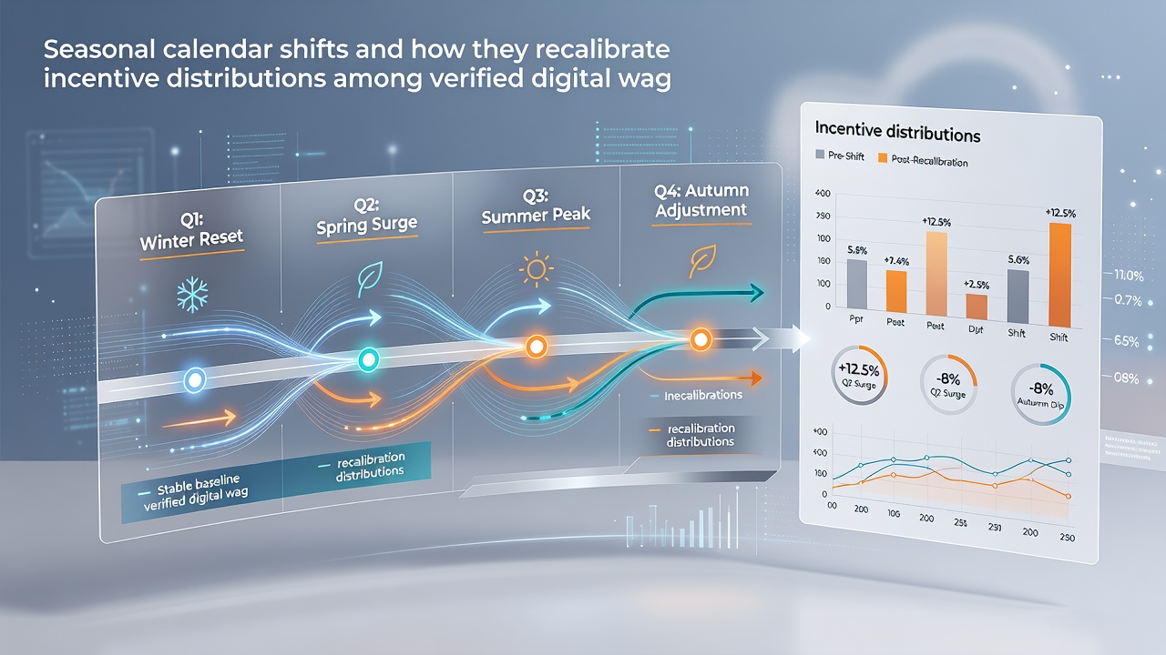 Analytics dashboard displaying seasonal shifts in incentive distributions and verified participant engagement metrics
