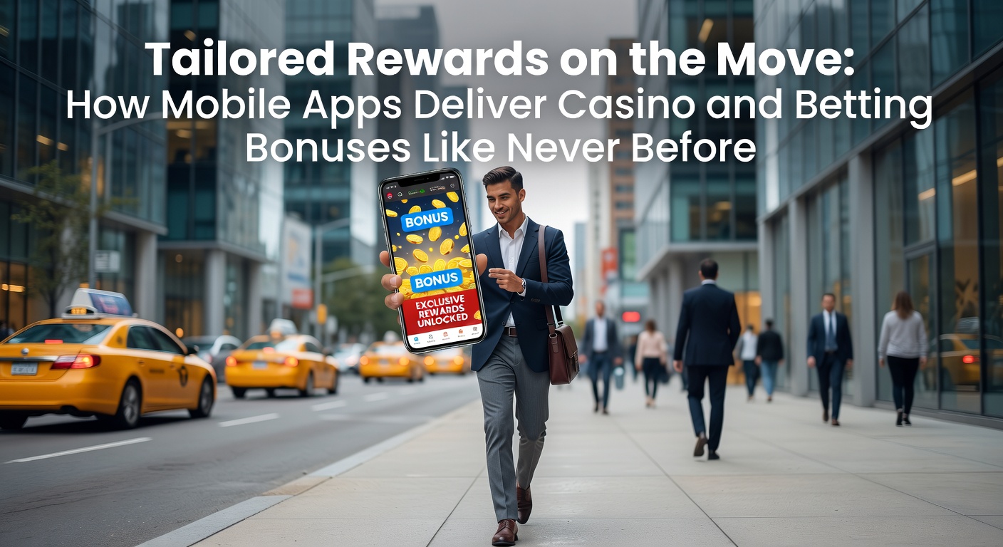 Smartphone screen displaying a personalized casino bonus offer with push notification and tailored rewards interface