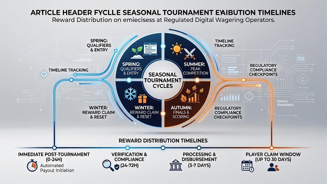 Digital wagering platform interface showing seasonal tournament brackets and reward timelines