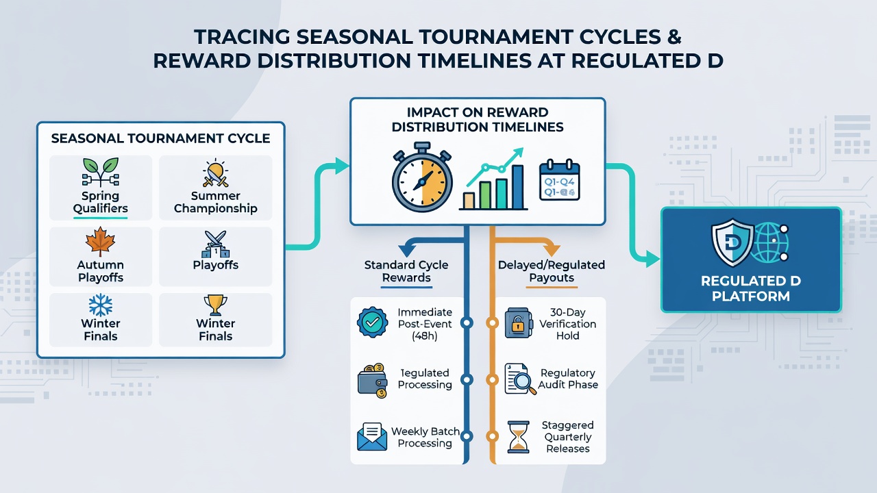 Analytics dashboard displaying reward distribution patterns across seasonal tournament periods
